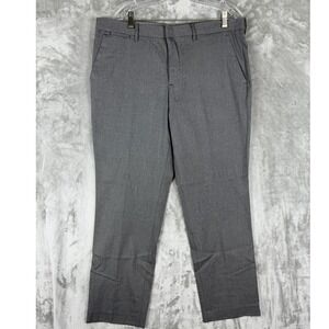 EXPRESS Photographer Pants Men Gray Flat Front Slim Fit Dress Chinos 34x30